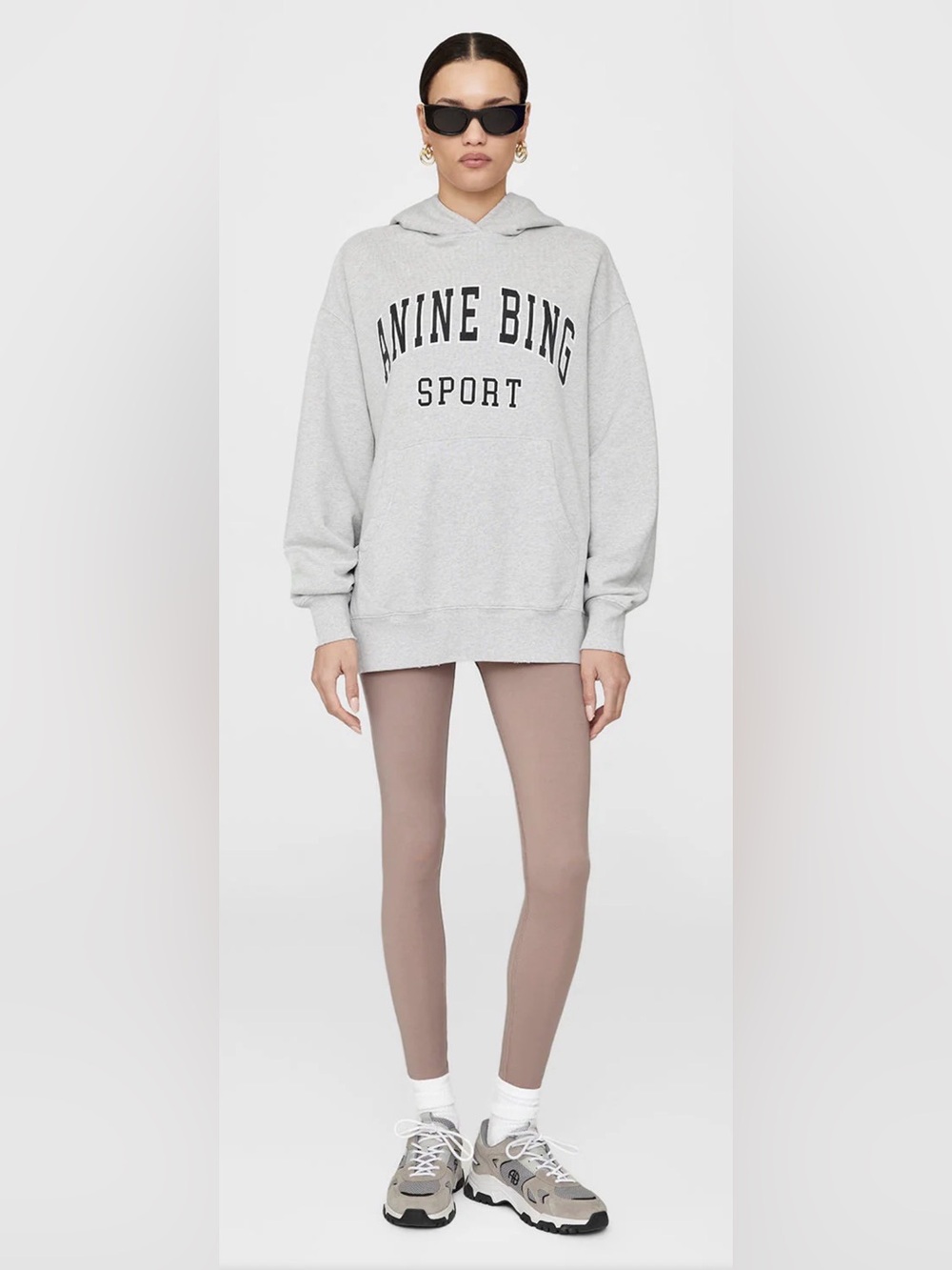 $208 NWT Anine Bing Blake Leggings Washed Iron Size S